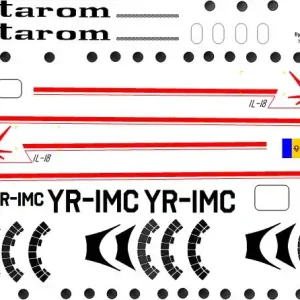 BSmodelle 100551 Ilyushin Il-18 - Tarom Decal Certifié