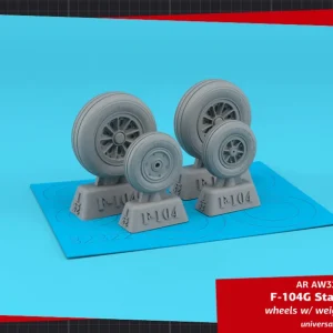 Usine Directe Armory Models Group AW32322 F-104G Starfighter wheels, w/ optional nose wheels, weighted - RETOOLED SET