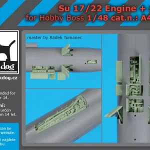 Black Dog A48167 Su-17 / Su-22 engine + spine for Hobby Boss Haute Qualité