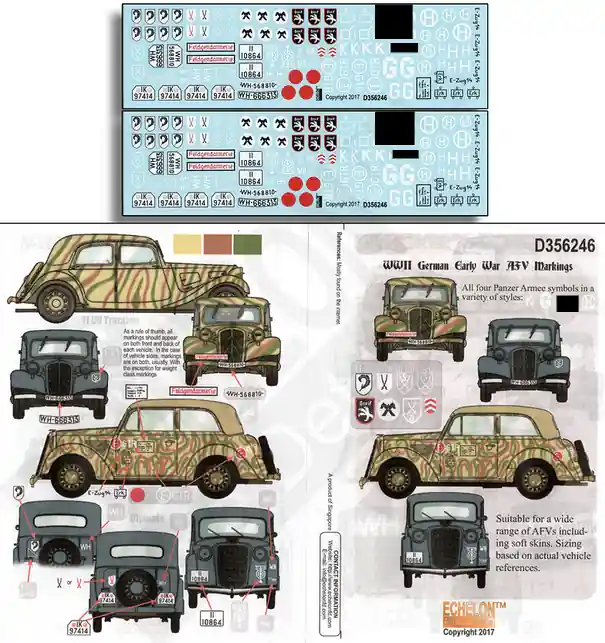 Affaire À Saisir Echelon Fine Details D356246 WWII German Early War AFV Markings