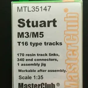 Meilleure Vente MASTERCLUB MTL-35147 Tracks for M3/M5 Stuart T16 with new rubber pads