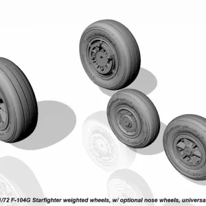 Armory Models Group AW72312 F-104G Starfighter wheels (w/ optional nose wheels) Nouvel Arrivage
