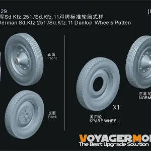 Expédié Aujourd'hui VoyagerModel.Co.Ltd PR35129 WWII German Sd.Kfz.251 / Sd.Kfz.11 Dunlop Wheels Pattern (For All)