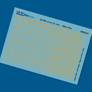 Aviaeology ADD48C020M3 Imperial Japanese Navy WWII Aircraft Tail Codes - 280mm Yellow Jusqu'à Épuisement Des Stocks