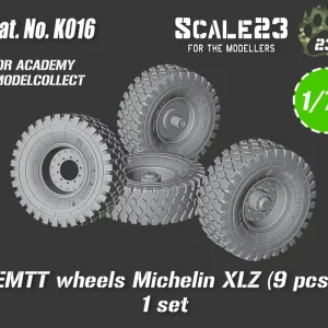 Haute Qualité Scale23 72-K016 HEMTT wheels Michelin XLZ (9 szt) - 1 set