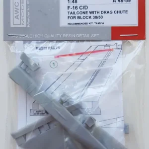 AWC-MODEL A48-59 F-16 C/D Tailcone With Drag Chute For Block 30/50 (For Tamiya) Expédié Aujourd'hui