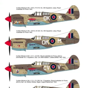 Art Scale Kit D48004 Curtiss Kittyhawk Mk.I / Mk.II "Desert Harassers" 1942-1944 part I Offre Limitée