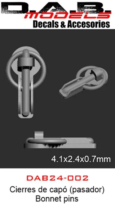 DAB Models 24-002 Bonnet pins 10 Prix Réduit