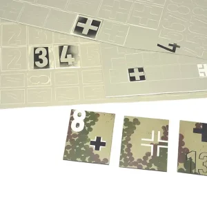 DN Models 16-827-002 Paint Masks Set WWII German Crosses And Numbers Stencils - Early And Late Prix Promo