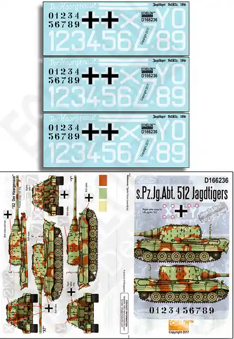 Echelon Fine Details D166236 s.Pz.Jg.Abt. 512 Jagdtigers Vente Flash