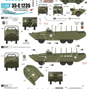 Star-Decals 35-C1235 US Amphibians. Ford GPA and DUKW. 75th-D-Day-Special. Retour Gratuit