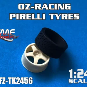 MF-Zone TK2456 OZ-Racing + PIRELLI Tyres for Hasegawa Focus RS WRC Super Prix