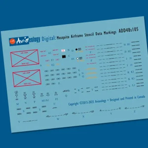 Vente Flash Aviaeology ADD48S105 de Havilland Mosquito - Airframe Stencil / Data Marking (Part 1)
