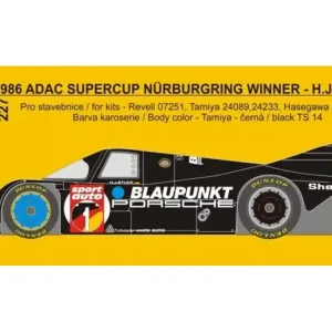 Rejimodel 227 Porsche 962 - ADAC Supercup Nurburgring winner - H.J.Stuck (for Tamiya and Hasegawa Kits) Produit De Marque