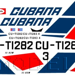 BSmodelle 100047 Ilyushin Il-62 - Cubana de Aviacion Decal Expédié Aujourd'hui