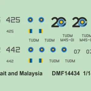 Mark I Decals DMF14434 Boeing F-18 C/D Hornet in Kuwait & Malaysian AF Prix Réduit