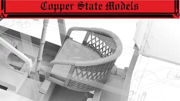 Vente Directe Copper State Models A32-009 Bristol Scout Wicker Seat With Cushion And Leather Pad