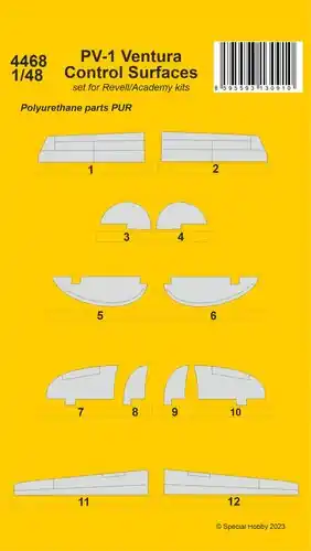 Achat Immédiat CMK K4468 PV-1 Ventura Control Surfaces (For Revell/Academy)