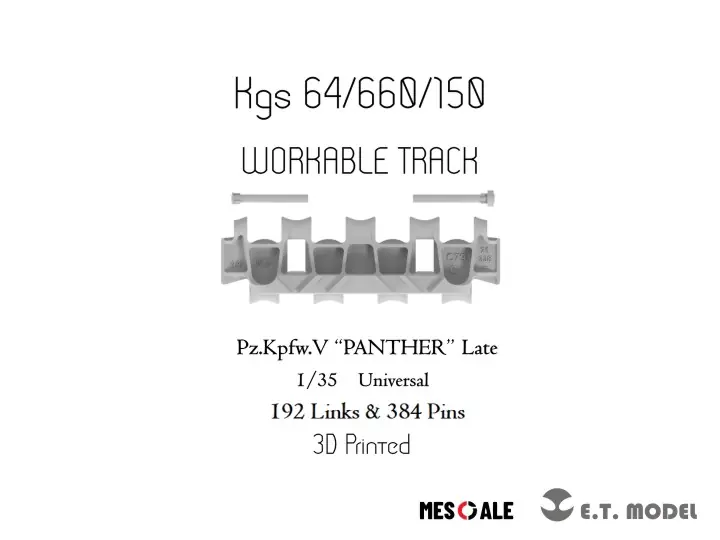 Vente Flash ET Model P35-001 German PzKpfw.V Panther Late Version - Workable Track