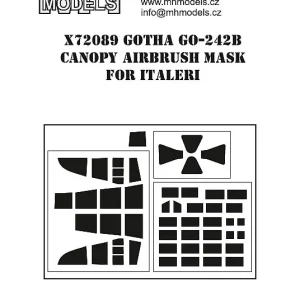 Offre Du Jour MH Models X72089 Gotha Go-242 B canopy airbrush mask for Italeri