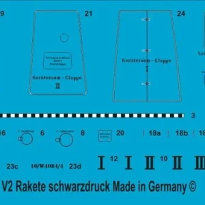 Peddinghaus-Decals 2937 Markings For German V2/A4 Rocket Black Print Offre Spéciale