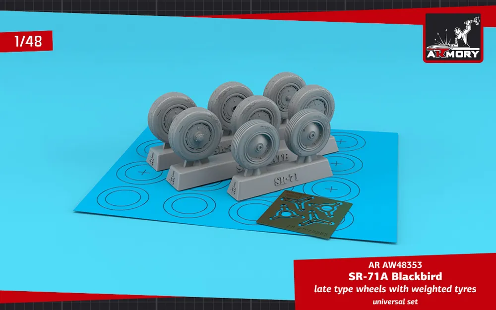 Armory Models Group AW48353 SR-71A Blackbird late type wheels w/ weighted tyres Super Prix