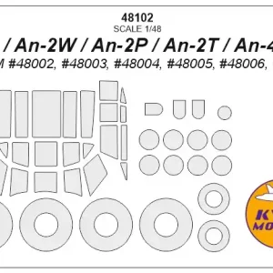 Offre Spéciale KV Models 48102 An-2 / An-2V / An-2P / An-2T / An-4 Colt (VALOM) + wheels masks