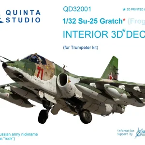 Vente Directe Quinta Studio QD32001 Su-25 3D-Printed & coloured Interior on decal paper