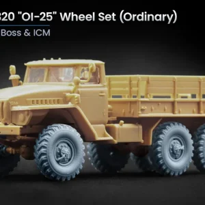 Expédition Rapide ScaleX WM-72016 URAL-4320 - ОI-25 3D-Printed Ordinary Wheel Set (for Hobby Boss and ICM Kits)