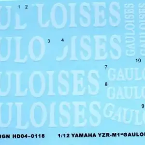 Hobby design HD04-0118 Yamaha YZRM1 - Gauloises Logo Solde