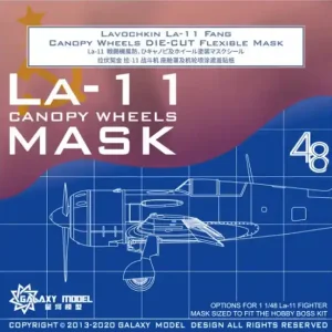Galaxy-Model C48032 Lavochkin La-11 Fang - Canopy Wheels Die-cut Flexible Mask (for Hobby Boss 81760) Bon Plan