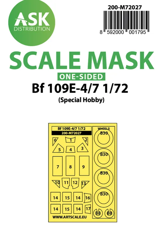 Achetez Aujourd'hui Art Scale Kit M72027 Bf 109E-4/7 one-sided