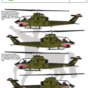 Produit De Marque Art Scale Kit D32011 Bell AH-1G Cobra Kentaur 3th Aviation helicopter cavalry part 1
