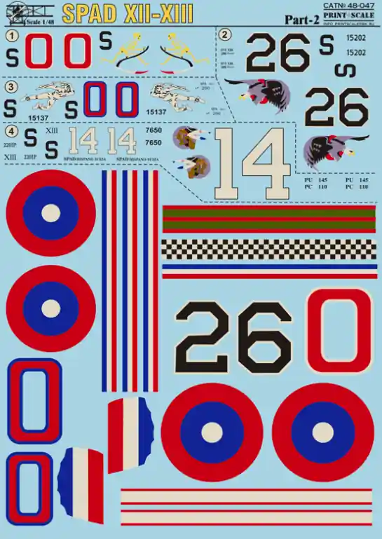 Nouvelle Collection Print Scale 48-047 Spad XII-XIII Part 2