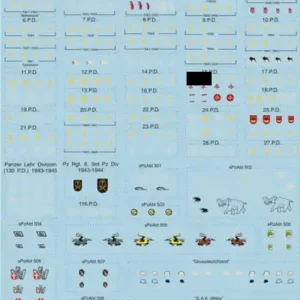 Print Scale 72-015 German Panzer division marking Bon Plan