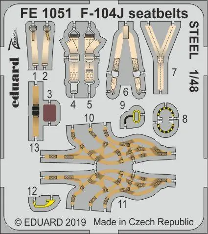 Promotion Eduard FE1051 F-104J seatbelts STEEL KINETIC
