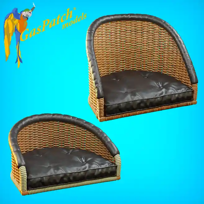 Gaspatch Models 22-32246 British Wicker Seat Full Back – Short and Tall , Small leather pad Commande En Gros