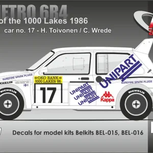 MF-Zone DC2477 MG Metro 6R4 36. Rally of the 1000 Lakes 1986 H. Toivonen / C. Wrede Haute Qualité