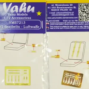 Yahu Models S7213 WW2 seat belts - Luftwaffe Top Vente