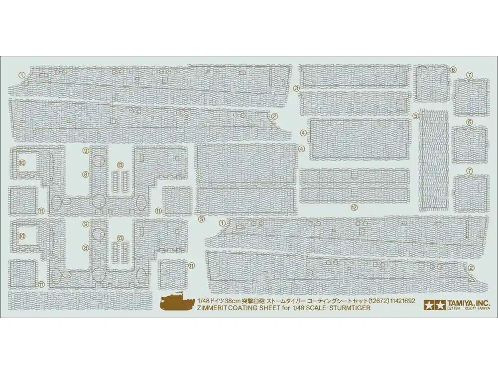 Tamiya 12672 Sturmtiger Zimmerit Coating Sheet Meilleur Choix