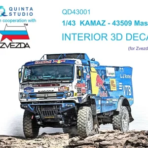 Bon Plan Quinta Studio QD43001 KAMAZ-43509 Master - 3D-Printed & Coloured Interior (for Zvezda kits)