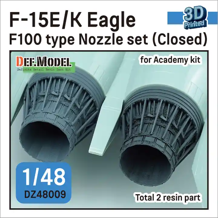 DEF Model DZ48009 F-15E/K Eagle F100 Type Nozzle Set - Closed (For Academy Kit) Prix Réduit