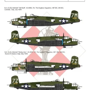 Art Scale Kit D48041 B-25J Mitchell part 5 - US Dogface Squadron, "Shirley Ann" And "Tuff Stuff", Mediterranean Area Nouveauté