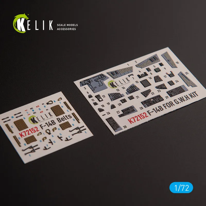 KELIK K72152 F-14B - Interior 3D Decals For GWH Kit Certifié