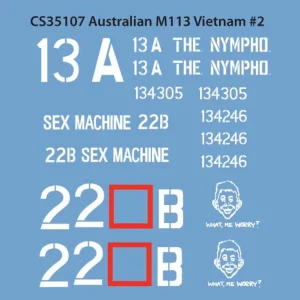 Callsign Models 35107 Aust M113 Vietnam - Sex Machine And Nympho Commande En Gros