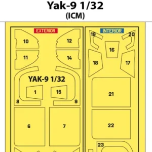 Art Scale Kit M32049 Yak-9 double-sided pre-cutted Livraison Express