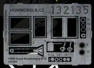 Prix Bas HGW Models 132135 Hansa-Brandenburg W.12 Cockpit