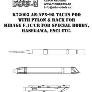 MH Models K72003 AN/APX-95 TACTS POD with pylon and rack Marque