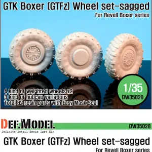 DEF Model DW35028 GTK Boxer (GTFz) Sagged Wheel set (for Revell 1/35) Nouvelle Collection