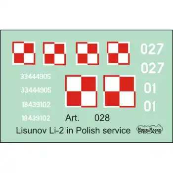 Meilleur Prix Model Maker Decals D144028 Li-2 in Polish service